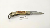 Sharp #800 Japan Folding Pocket Knife Single Plain Edge Lockback Stag/Antler