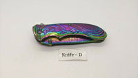 Femme Fatale FF-A008 Folding Pocket Knife Spring Assisted Rainbow Plain Liner SS