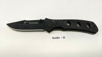 Smith & Wesson Extreme Ops SWA6 Folding Pocket Knife Plain Edge Liner Lock Black
