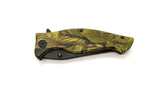 Frost Cutlery Camo Folding Pocket Knife Assisted Plain Edge Liner Lock Stainless