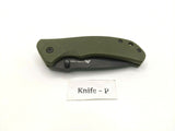 Ozark Trail 19460 Folding Pocket Knife Plain Edge Liner Lock Black SS Green G10