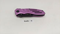 Smith & Wesson Extreme Ops SWA24SP Folding Pocket Knife Combo Edge Liner Pink