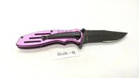 Smith & Wesson Extreme Ops SWA24SP Folding Pocket Knife Combo Edge Liner Pink