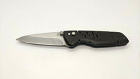 Gerber Skyridge Folding Pocket Knife Assisted Plain Edge Button Lock Black Nylon