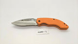 Ozark Trail Outdoor Equipment Folding Pocket Knife Combo Edge Liner Lock Orange