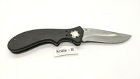 Frost Cutlery Folding Pocket Knife Stainless Steel Plain Edge Liner Lock ABS Blk