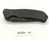 Husky Black Single Combo Edge Blade Folding Pocket Knife Liner Lock **Various**