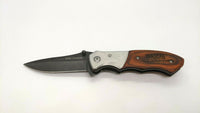 Tac-Force TF-468 Tactical Folding Pocket Knife Wood Handle Black Stainless Steel