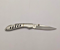 Sheffield Lockback Stainless Steel Slotted In Line Brass Folding Pocket Knife