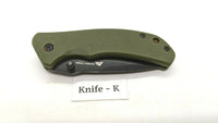 Ozark Trail 19460 Folding Pocket Knife Plain Edge Liner Lock Black SS Green G10