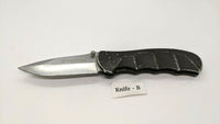 Smith & Wesson Extreme Ops SWA14 Folding Pocket Knife Plain Edge Liner Lock Blk