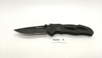 Atomic Bear Prepare To Survive Folding Pocket Knife Combo Liner All Black G10