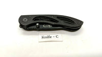 Northwest Trail W9345 Folding Pocket Knife Combo Edge Liner Lock Skeleton Black