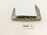 Ozark Trail Jack 2 Blade Folding Pocket Knife Faux Stag Plain Edge SS Bolsters