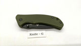 Ozark Trail 19460 Folding Pocket Knife Plain Edge Liner Lock Black SS Green G10