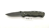 Sheffield Black Carbon Fiber Style Folding Pocket Knife Plain Edge Liner Lock