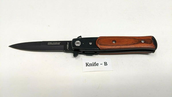 Tac-Force Speedsafe TF-438 Lil Milano Folding Pocket Knife Plain Liner Lock Wood