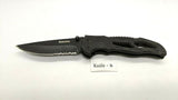 Atomic Bear Prepare To Survive Folding Pocket Knife Combo Liner All Black G10