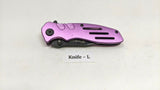 Smith & Wesson Extreme Ops SWA24SP Folding Pocket Knife Combo Edge Liner Pink