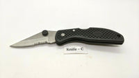 Sheffield Single Blade Folding Pocket Knife Lockback Combo Edge Nylon *Various*