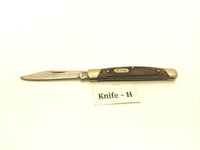 Buck #379 Solo Folding Pocket Knife 3 Pin Wood Handle Brass Bolsters Clip Point