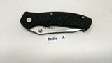 Stanley Tactical Folding Pocket Knife Black Rubber Handle Plain Liner Lock