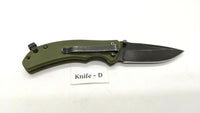 Ozark Trail 19460 Folding Pocket Knife Plain Edge Liner Lock Black SS Green G10