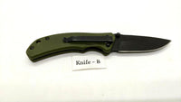 Ozark Trail 19460 Folding Pocket Knife Plain Edge Liner Lock Black SS Green G10