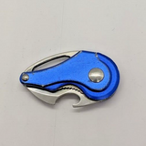 Appalachian Trail Small Folding Pocket Knife Hawkbill Bottle Opener Blue