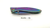 Sheffield Rainbow Folding Pocket Knife Plain Edge Frame Lock Stainless Steel