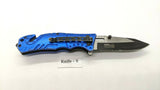 Tac-Force Speedster TF-835 Tactical Folding Pocket Knife Assisted Police Blue