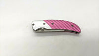 Browning Model 5622 Prism II Folding Pocket Knife Liner Lock Plain Edge Pink SS