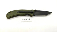 Ozark Trail 19460 Folding Pocket Knife Plain Edge Liner Lock Black SS Green G10