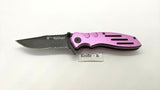 Smith & Wesson Extreme Ops SWA24SP Folding Pocket Knife Combo Edge Liner Pink