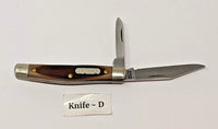 Vtg Schrade USA 33OT Old Timer Jack Folding Pocket Knife Sawcut Delrin Handle