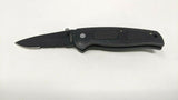 Ridge Runner Model RR612 Folding Pocket Knife Liner Lock Combo Edge Blk *Various