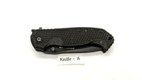 Schrade SCH001S Folding Pocket Knife Combo Liner Black ABS & TPR Carbon Steel