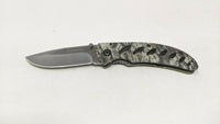 Browning Model 5096 Camo Folding Pocket Knife Plain Edge Frame Lock Stainless
