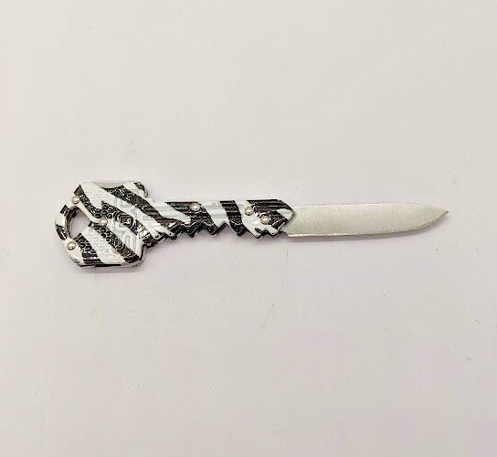 SOG Zebra Print Stainless Steel Drop Point Plain Edge Folding Pocket Knife