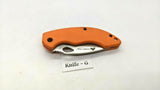 Ozark Trail Outdoor Equipment Folding Pocket Knife Combo Edge Liner Lock Orange