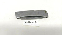 Winchester Stainless Steel Folding Pocket Knife Plain Edge Lockback Drop Point
