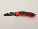 Frost Cutlery Wharncliffe Plain Edge Liner Lock Red Handle Folding Pocket Knife