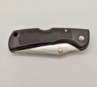 Unbranded Drop Point Combination Blade Lock Back Folding Pocket Knife