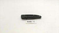 Guidesman Mini Skeleton Folding Pocket Knife Plain Edge Frame Black Stainless