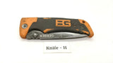 Gerber Bear Grylls Scout Folding Pocket Knife Drop Point Fine/Serrated Edge