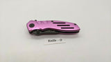 Smith & Wesson Extreme Ops SWA24SP Folding Pocket Knife Combo Edge Liner Pink