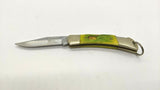 Steel Warrior Lockback Keychain Folding Pocket Knife Jigged Bone w/Brass Bolster