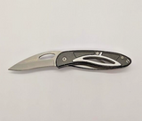 Sheffield Drop Point Plain Edge Frame Lock Black Handle Folding Pocket Knife