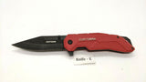 Craftsman Tactical Folding Pocket Knife Combo Edge Blade Liner Lock Red Plastic