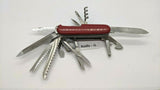 Vtg Victorinox Champion Officier Suisse SAK Folding Pocket Knife Mag Glass 91mm